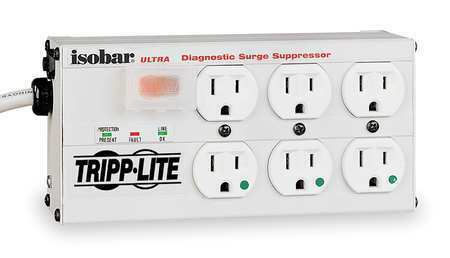 

TRIPP LITE ISOBAR 6 ULTRA HG Surge Protector Strip 6 Outlet Gray