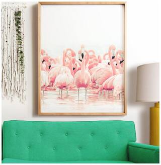 Buy Tropical Wall Art Flamingos Print Pink Decor Nursery Wall Art