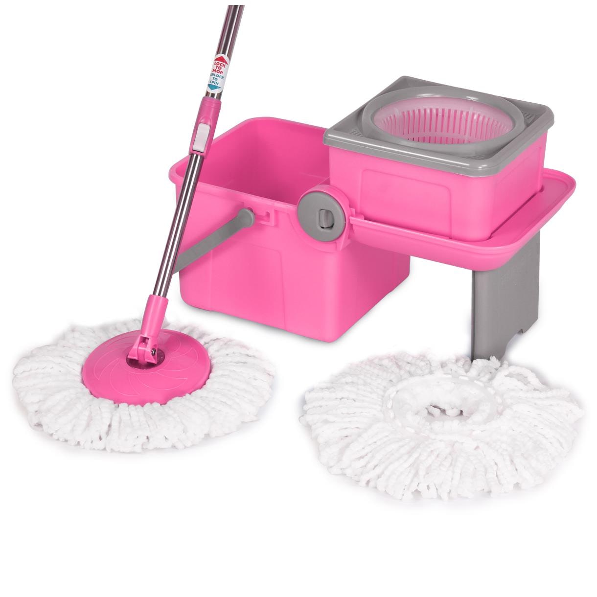

Trueware Easy Mop Compact and Foldable with 2 Super Absorbent Refills- Pink