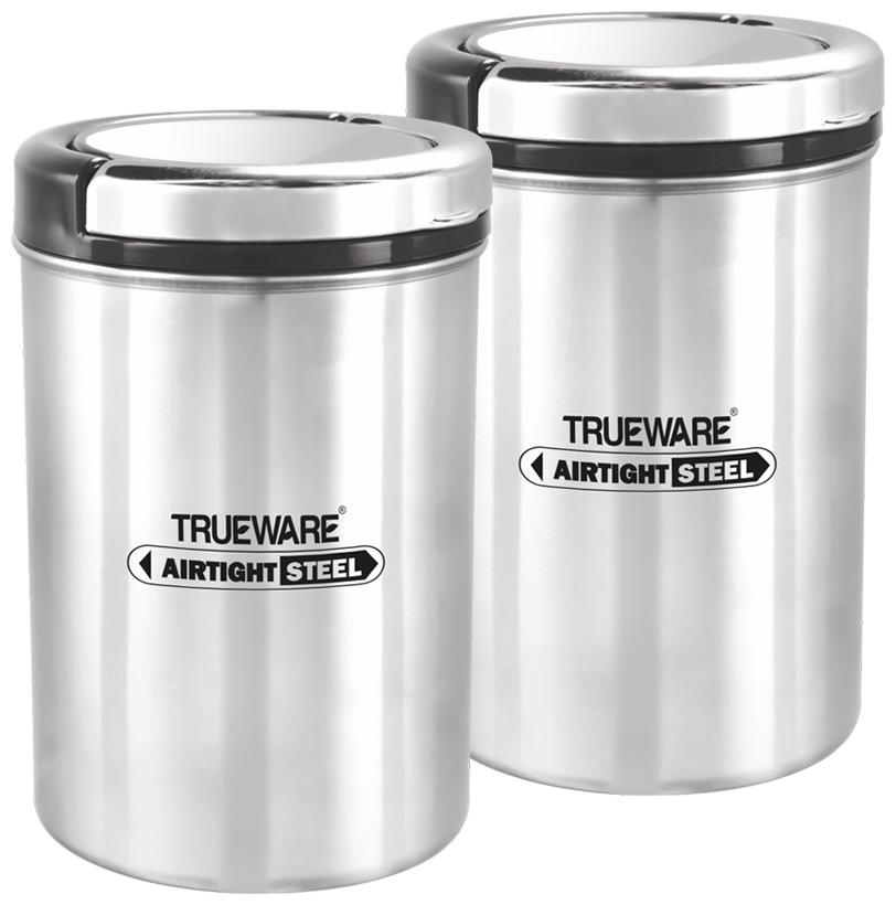 

Trueware Stainless Steel Canister Liftup Airtight 1000 ml (Set of 2 pcs)
