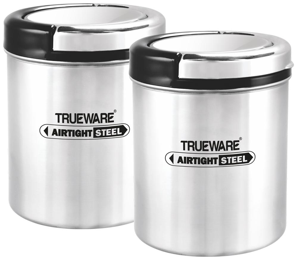 

Trueware Stainless Steel Canister Liftup Airtight 750 ml (Set of 2 pcs)