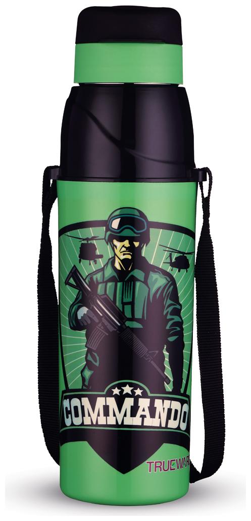 

Trueware Plastic Green Water Bottle ( 580 ml Set of 1 )