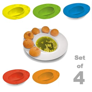 Tryokart Panipuri Serving Bowl Cum Plate Set of 4pcs
