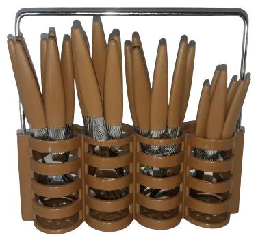 

TSP Cutlery Set for Dining Table with Stand 24 Piece Stainless Steel Cutlery Set