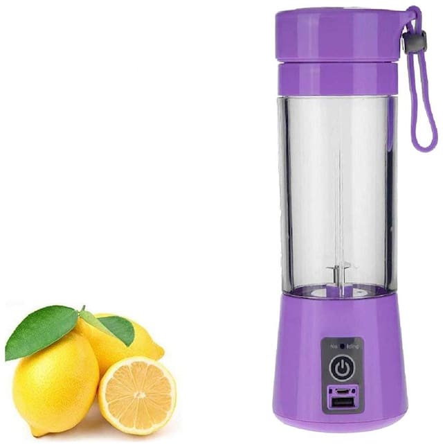 TSV Plastic Portable and Rechargeable Battery Juicer Blender, 380 ml Bottle with USB Cable