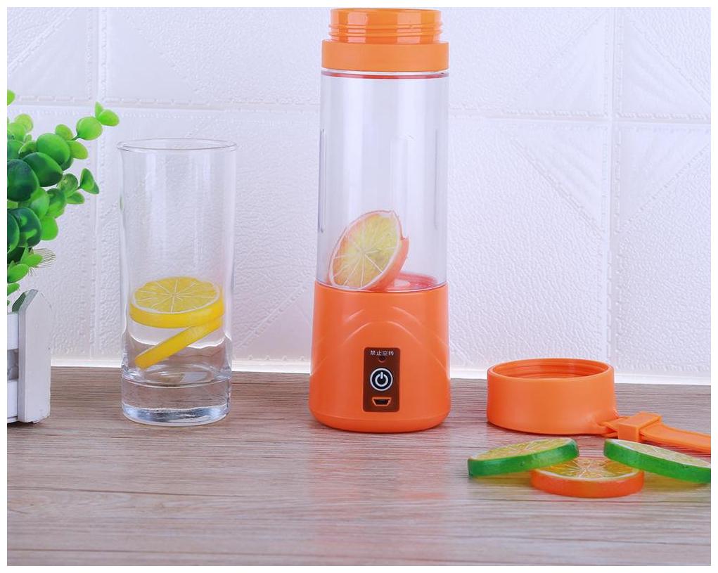 

TSV Rechargeable Portable Electric Mini USB Juicer Mixer Bottle Blender for Making Juice Shake for Home and Tour (Orange )
