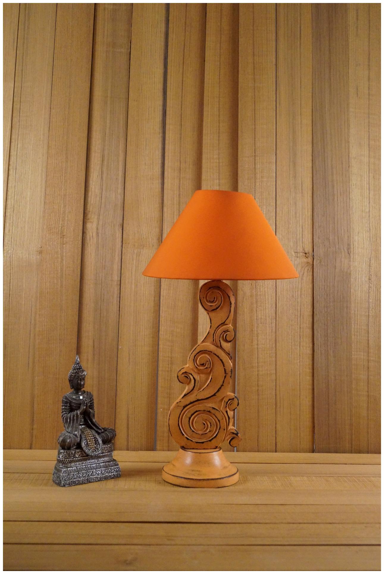 

Tucasa Orange Carving Table Lamp With 10 Pyramid Shade Color--Orange