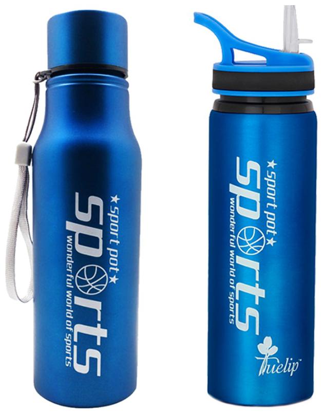 

Tuelip Stainless Steel Blue Water Bottle ( 750 ml Set of 2 )