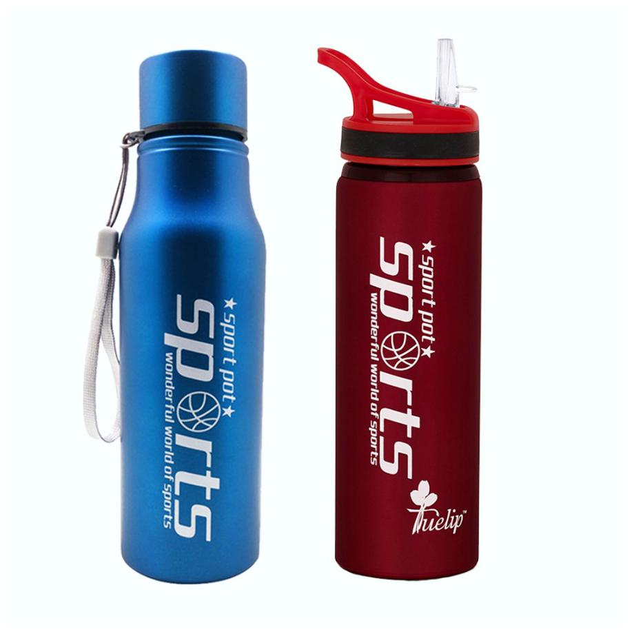 

Tuelip Stainless Steel Blue Red Water Bottle ( 750 ml Set of 2 )