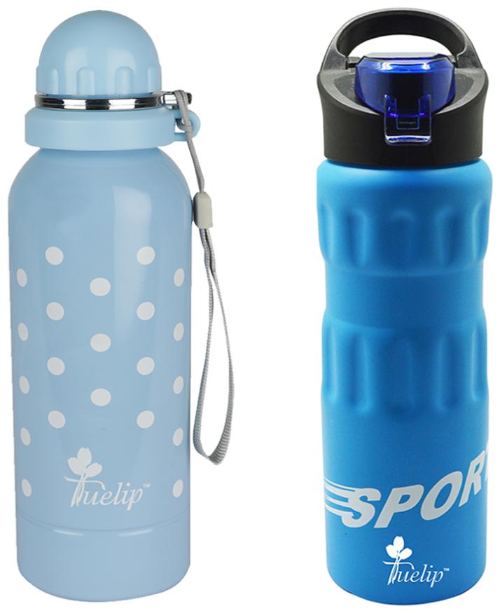 

Tuelip Stainless Steel Blue Water Bottle ( 750 ml Set of 2 )