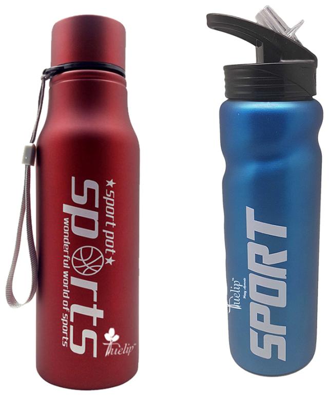 

Tuelip Stainless Steel Blue Red Water Bottle ( 750 ml Set of 2 )