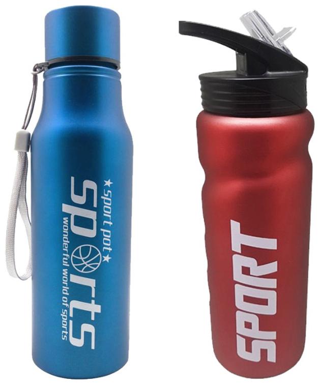 

Tuelip Stainless Steel Blue Red Water Bottle ( 750 ml Set of 2 )