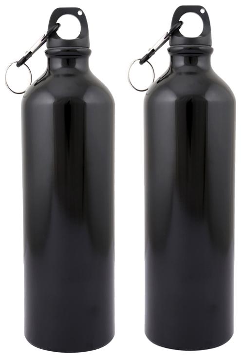 

Tuelip Aluminium Black Water Bottle ( 750 ml Set of 2 )