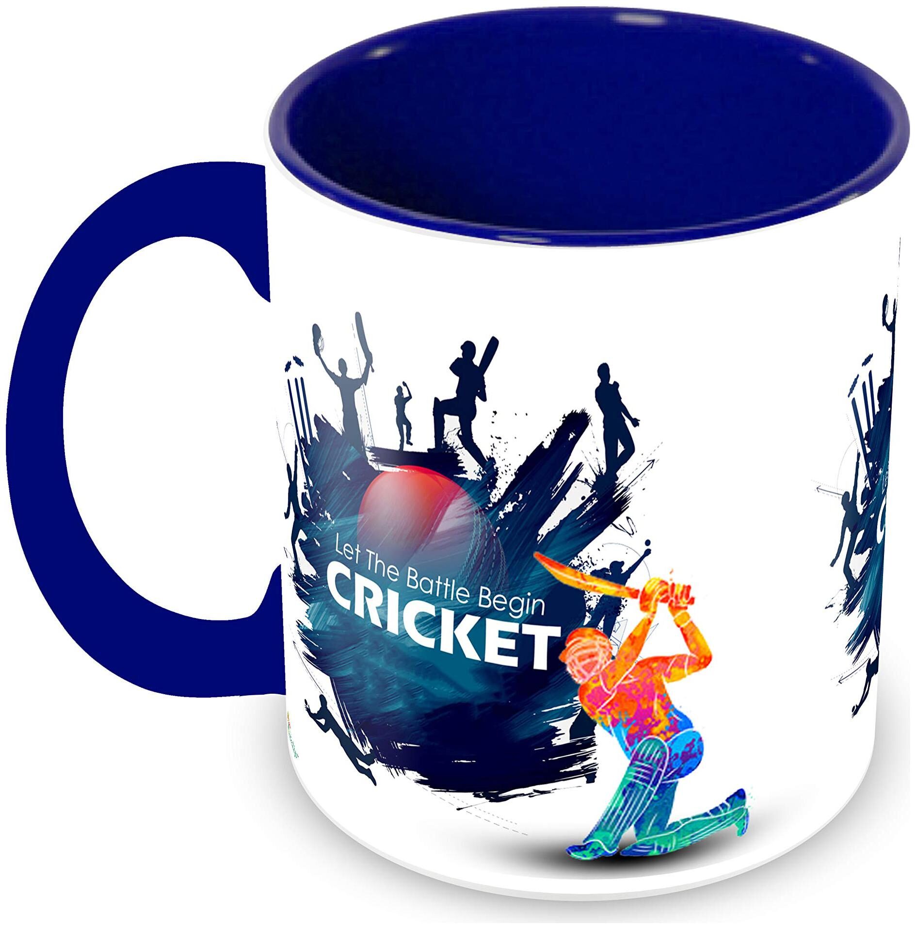 

Tuelip Coffee Mug Let The Battle Begin Cricket Printed Ceramic Coffee Mug 350 ML