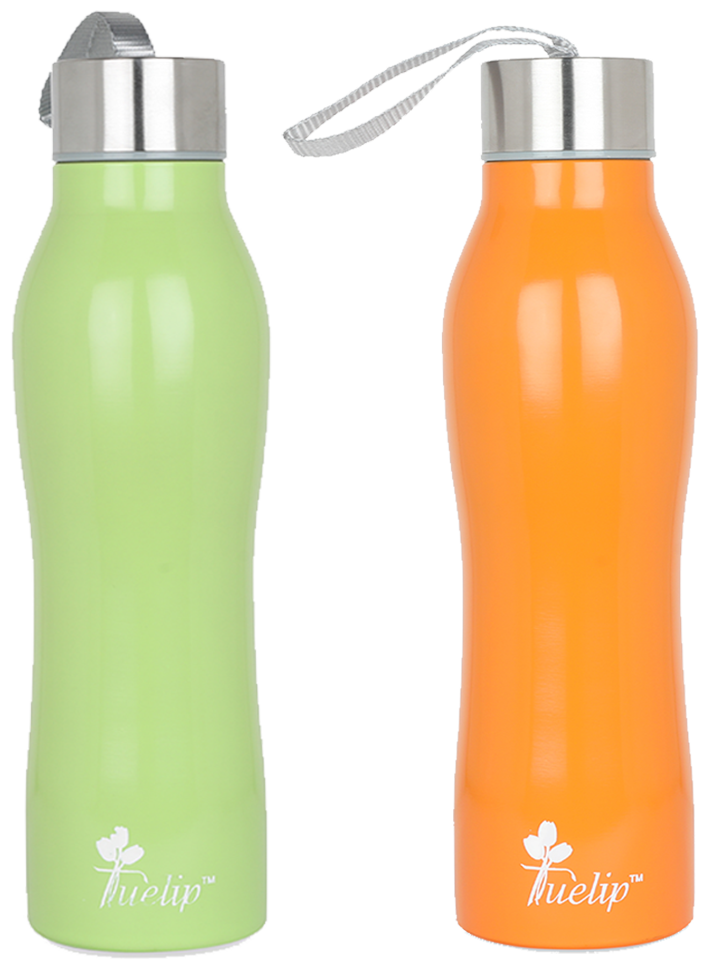 

Tuelip Stainless Steel Green Water Bottle ( 750 ml Set of 2 )
