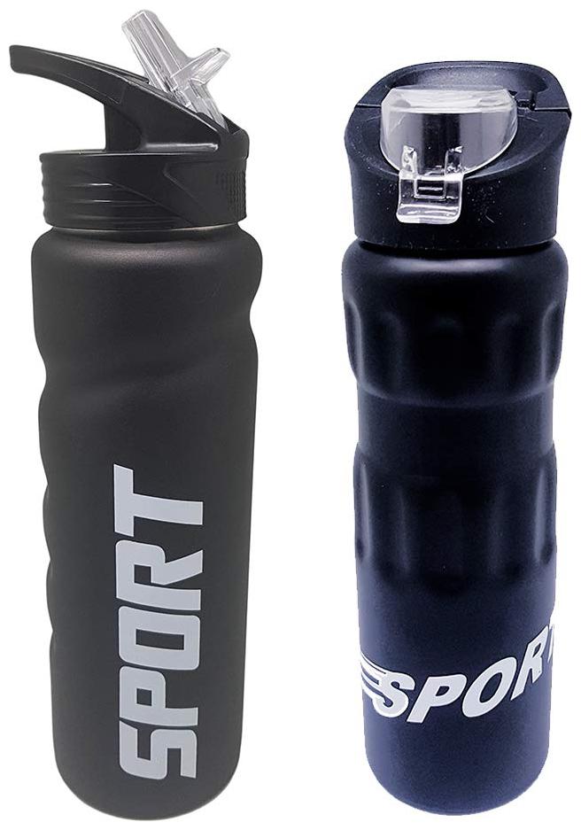

Tuelip Stainless Steel Black Water Bottle ( 750 ml Set of 2 )