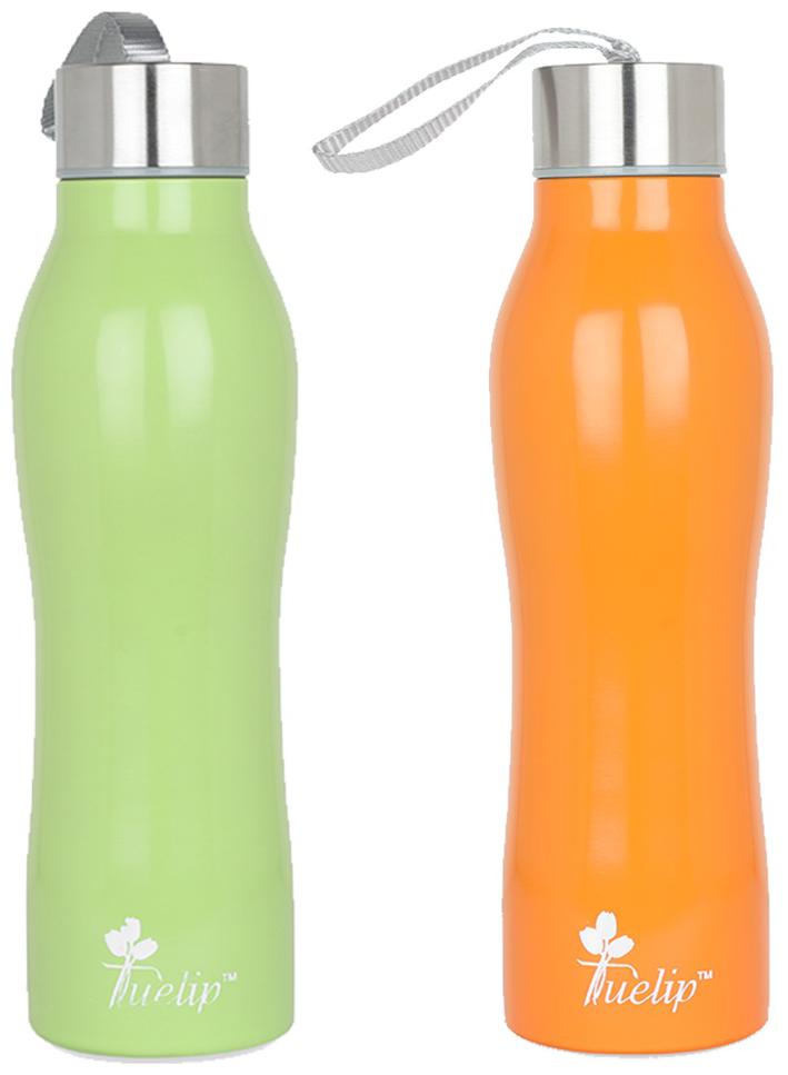 

Tuelip Stainless Steel Green Water Bottle ( 750 ml Set of 2 )