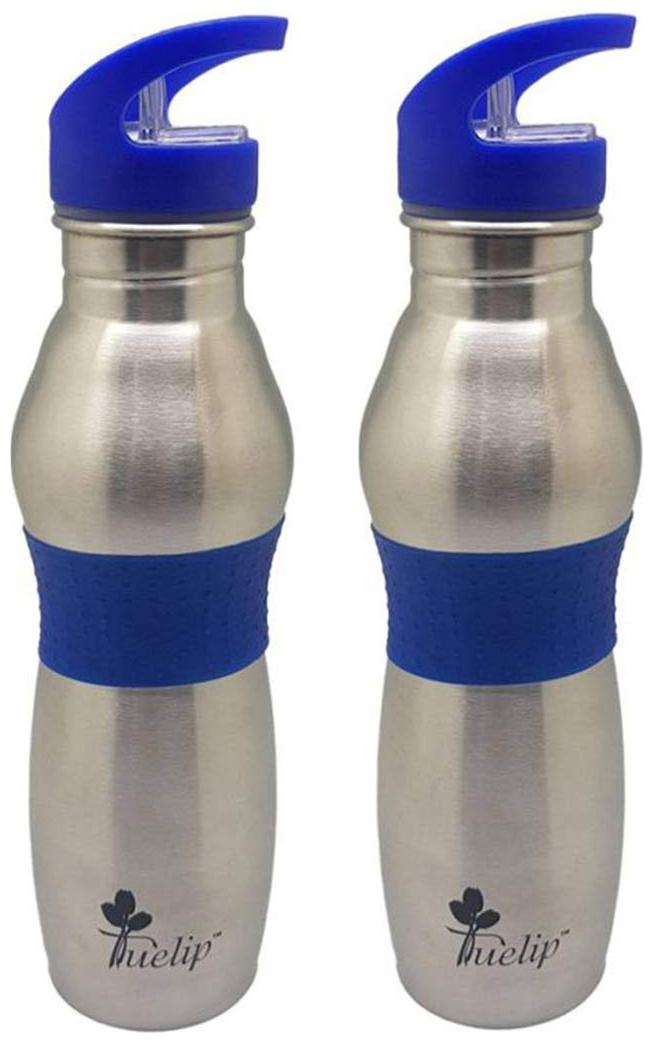 

Tuelip Stainless Steel Blue Water Bottle ( 750 ml Set of 2 )