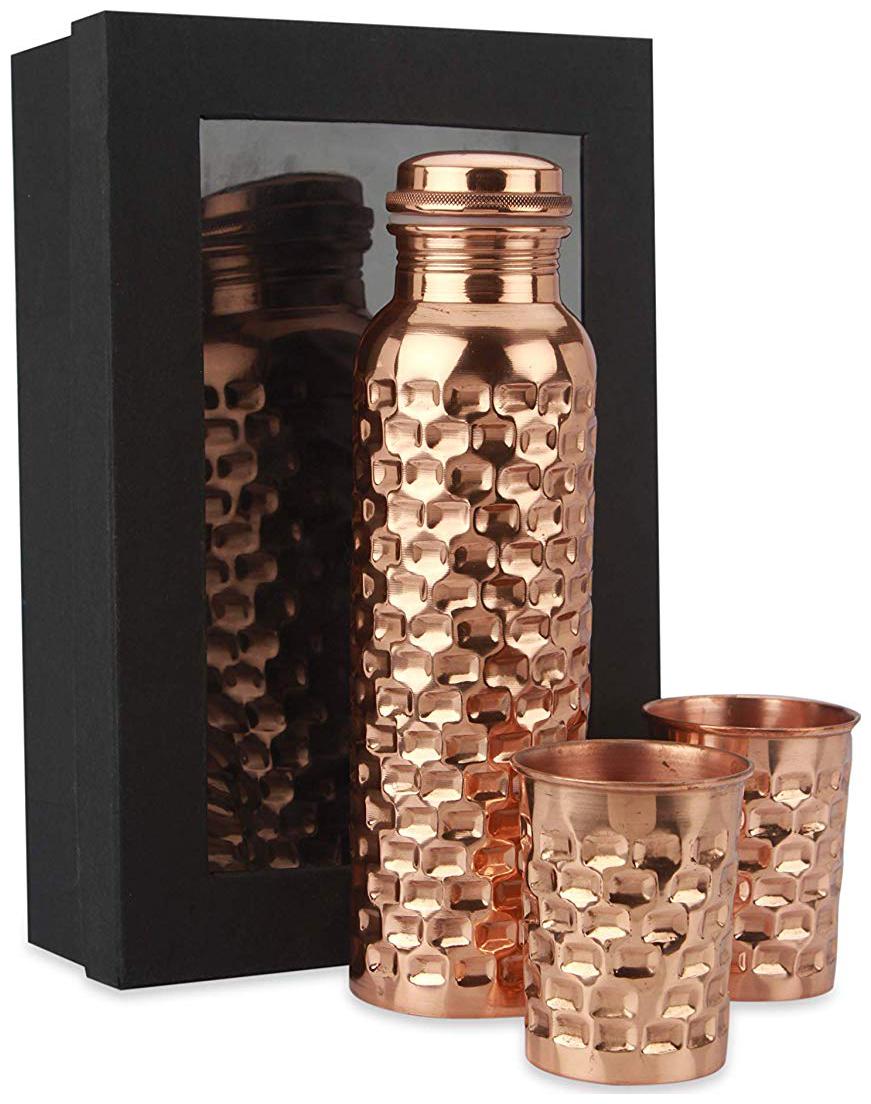 

Tuelip Copper Brown Water Bottle ( 1000 ml Set of 1 )