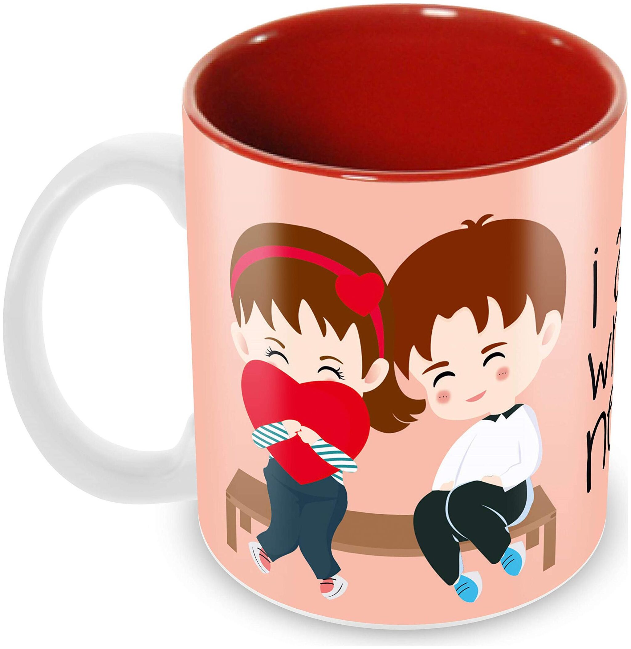 

Tuelip I am happiest when I m right next to you Quotes For Tea And Coffee 350 Ml Ceramic Printed Mug