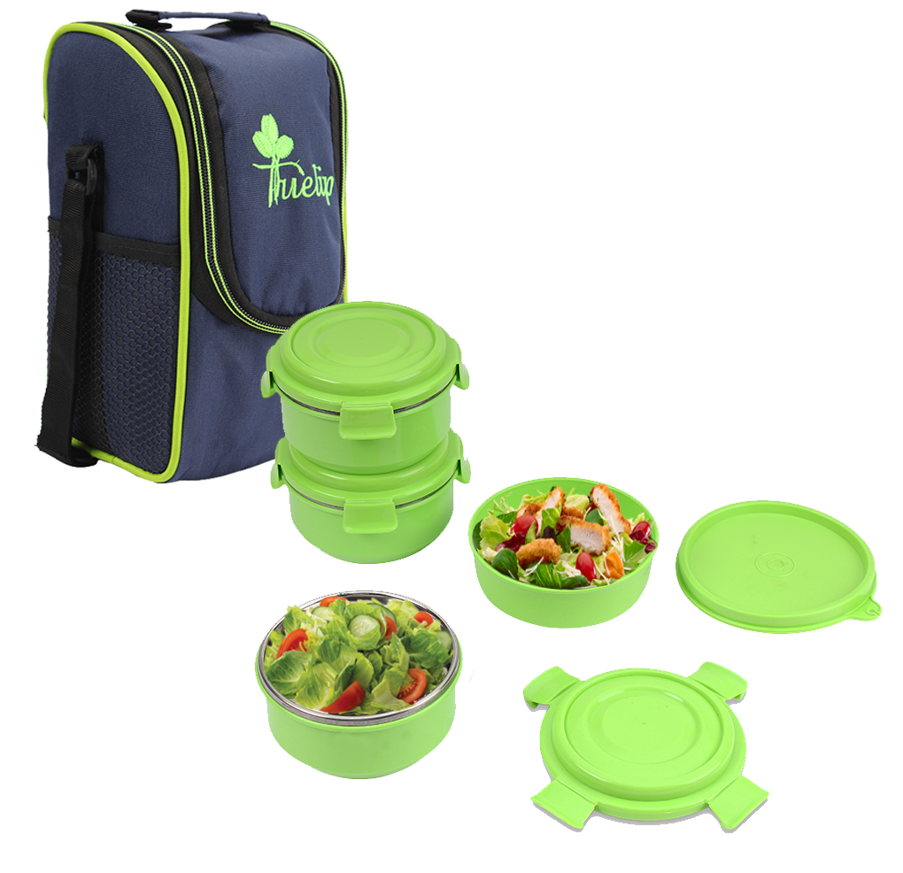 

Tuelip Green Lunch box ( Set of 1 1000 ml )