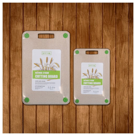 

Tuelip Natural Wooden Bamboo Chopping Board Vegetable Cutting Board Set of 2 (35X25Cm) (30 3X20 2Cm)