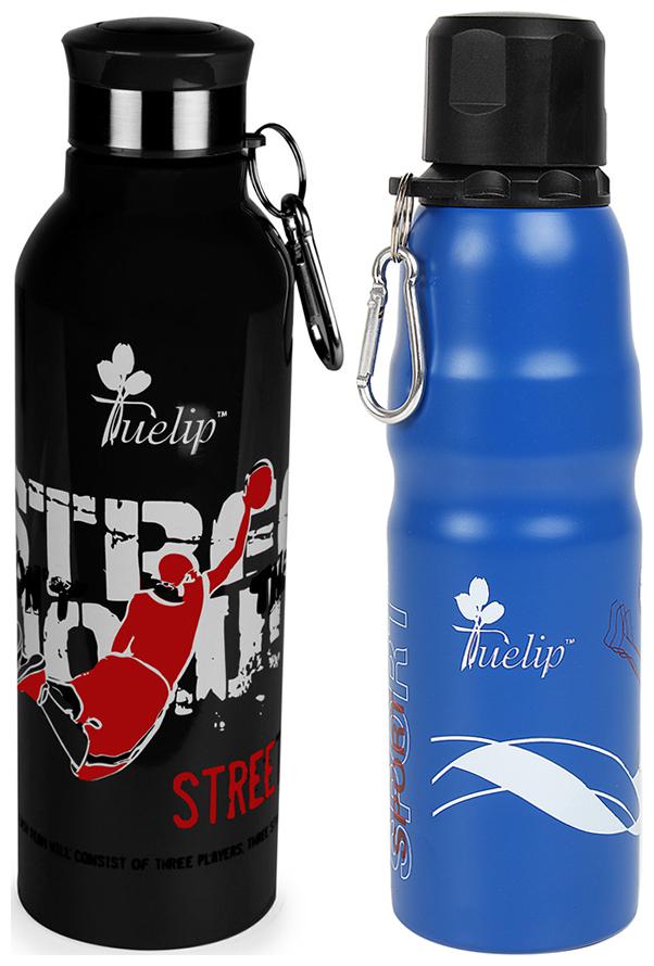 

Tuelip Stainless Steel Assorted Water Bottle ( 750 ml Set of 2 )