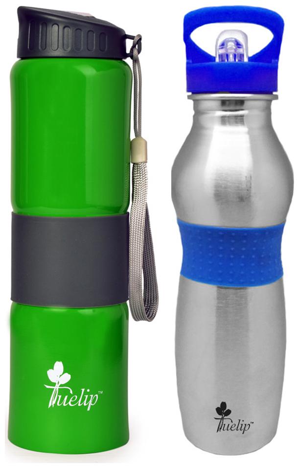 

Tuelip Stainless Steel Assorted Water Bottle ( 750 ml Set of 2 )