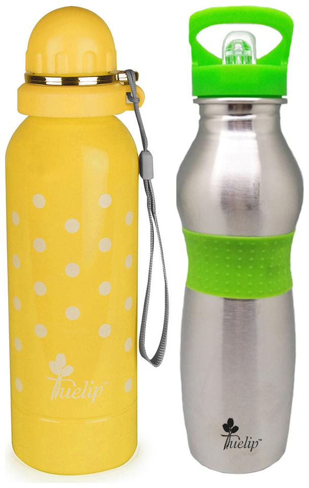 

Tuelip Stainless Steel Assorted Water Bottle ( 750 ml Set of 2 )