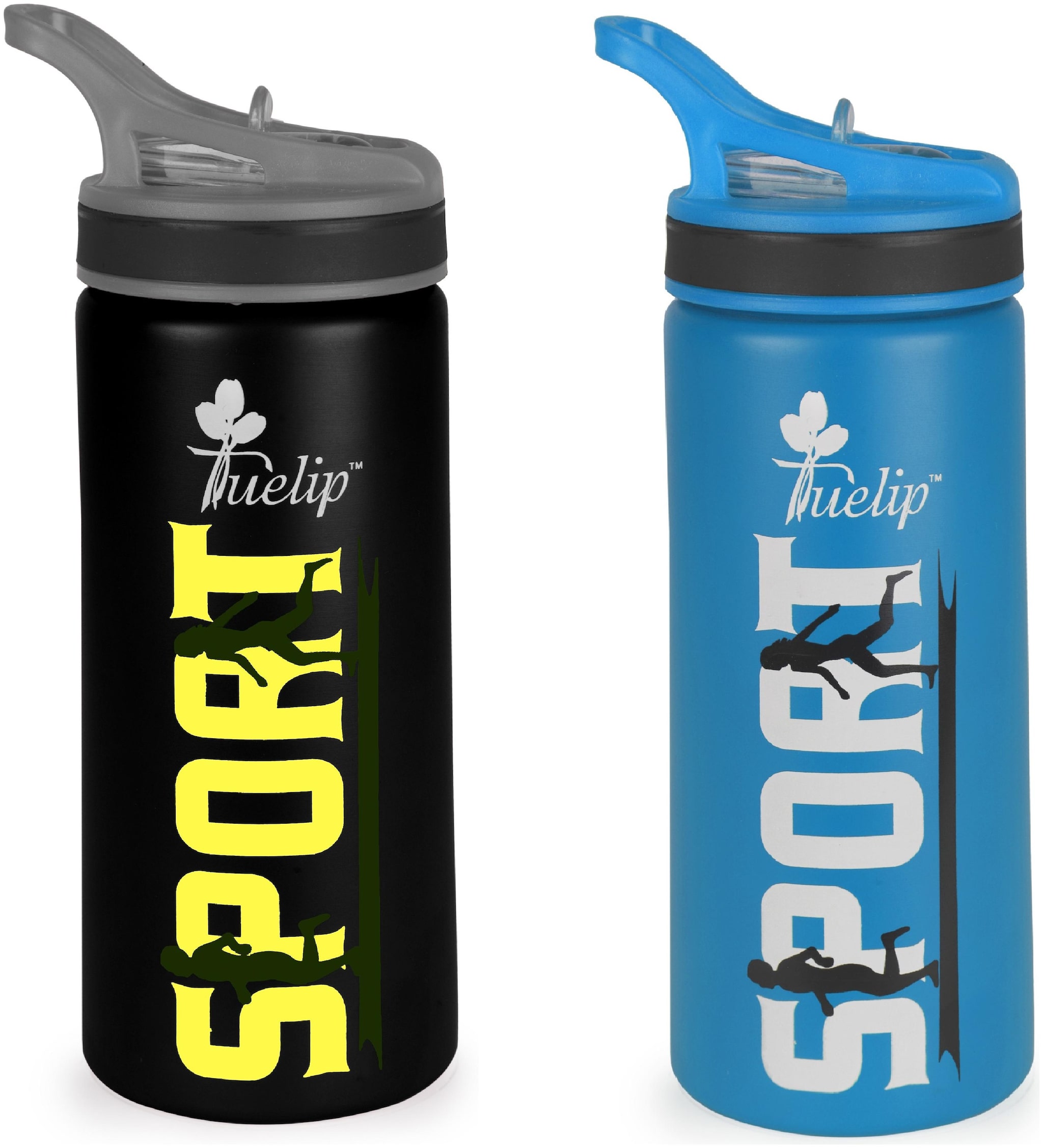 

Tuelip Stainless Steel Black Blue Water Bottle ( 750 ml Set of 2 )