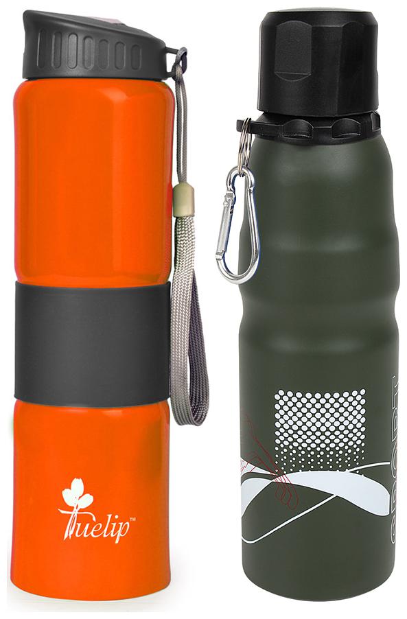 

Tuelip Stainless Steel Assorted Water Bottle ( 750 ml Set of 2 )