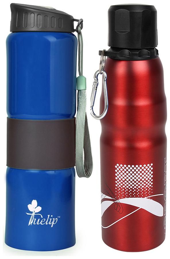 

Tuelip Stainless Steel Assorted Water Bottle ( 750 ml Set of 2 )
