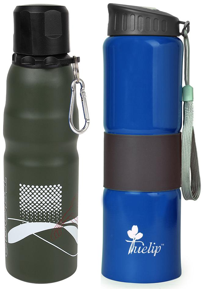 

Tuelip Stainless Steel Assorted Water Bottle ( 750 ml Set of 2 )