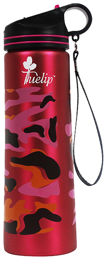 

Tuelip Stainless Steel Red Water Bottle ( 650 ml Set of 1 )