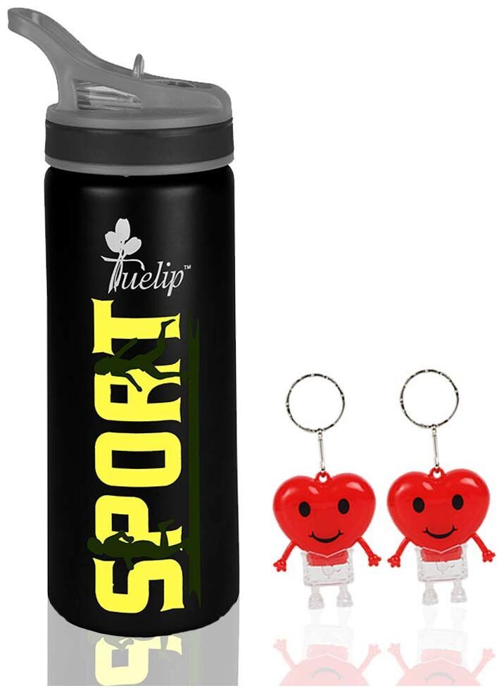 

Tuelip Stainless Steel Black Water Bottle ( 750 ml Set of 3 )