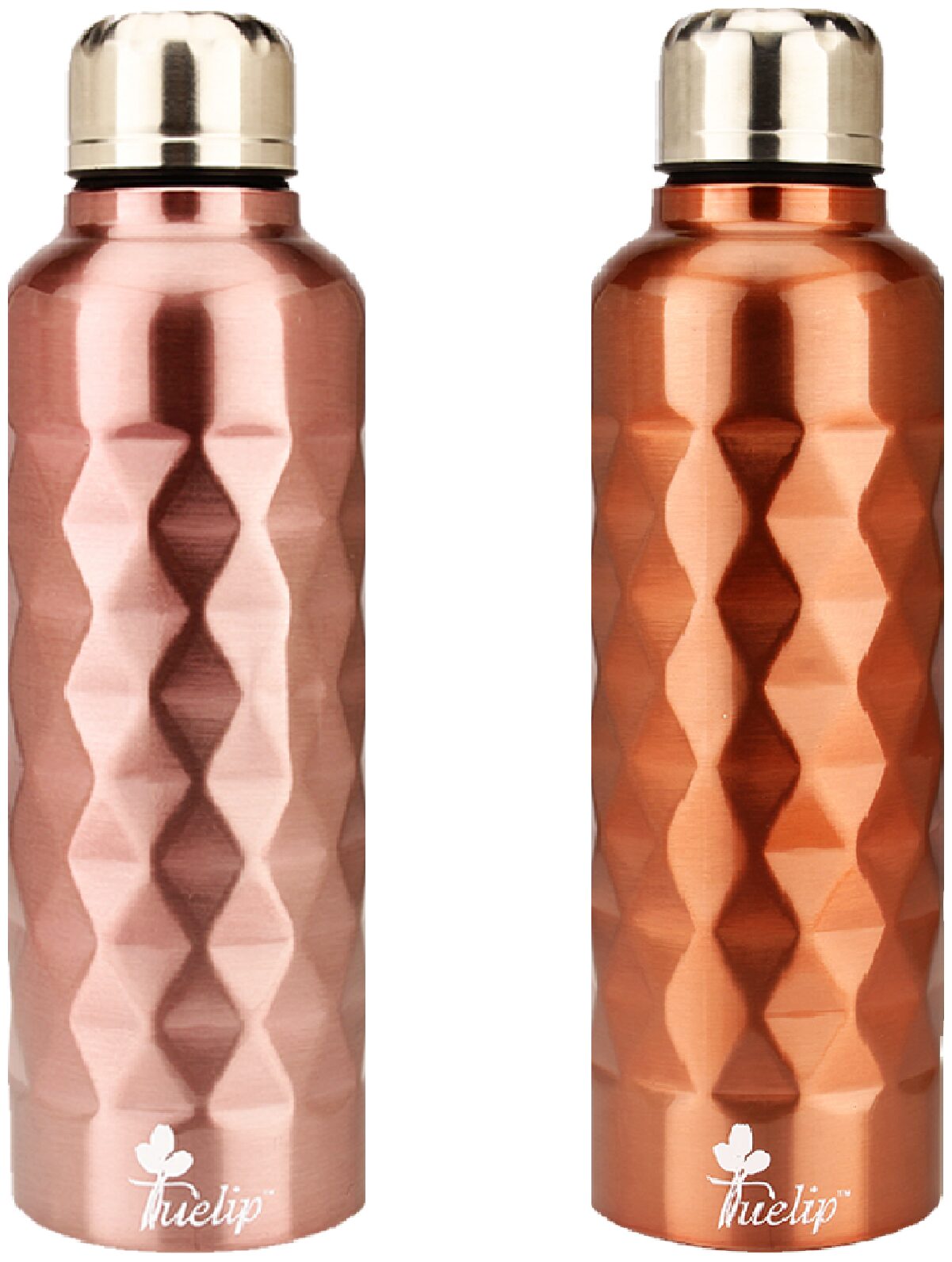 

Tuelip GP-TMB-147-PL-OR Stainless Steel Copper Water Bottle ( 750 ml Set of 2 )
