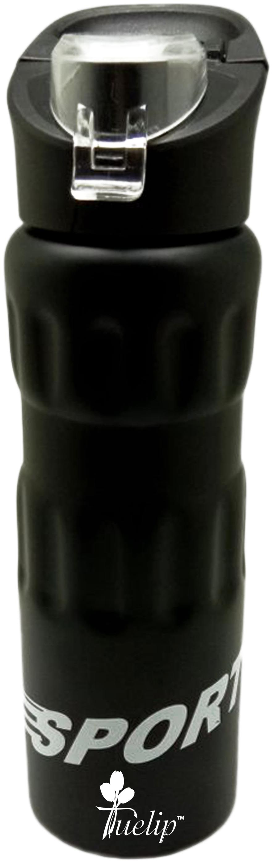 

Tuelip Stainless Steel Black Water Bottle ( 750 ml Set of 1 )