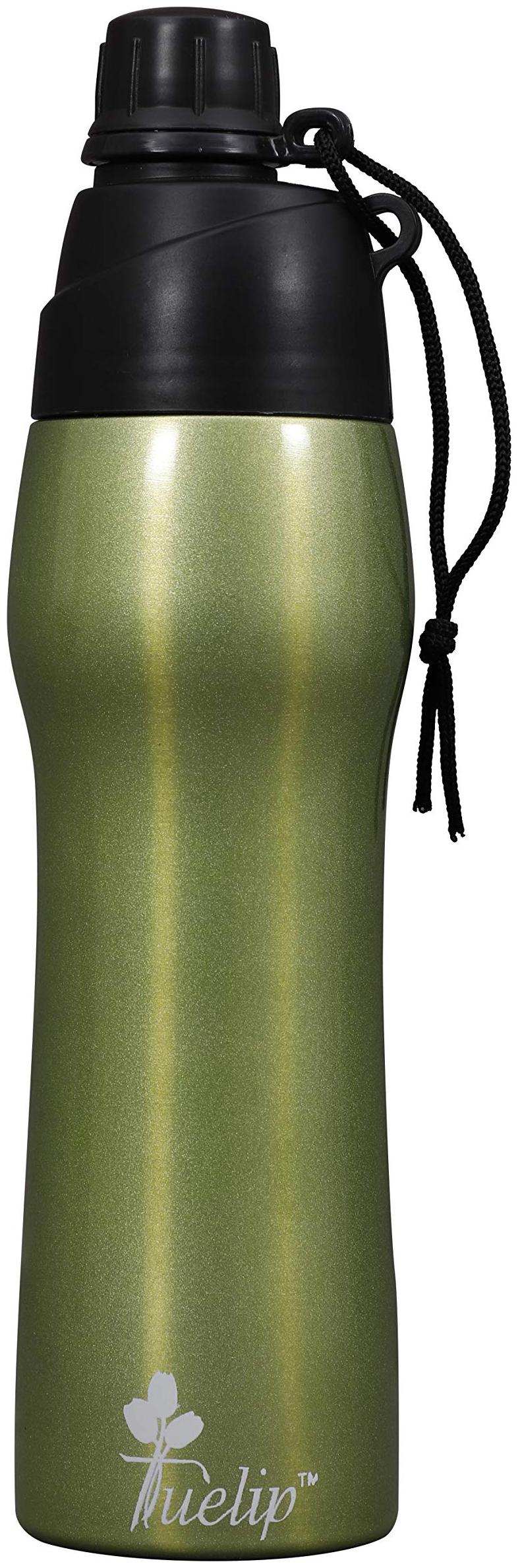 

Tuelip Stainless Steel Green Water Bottle ( 600 ml Set of 1 )