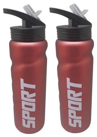 

Tuelip Stainless Steel Red Water Bottle ( 750 ml Set of 2 )
