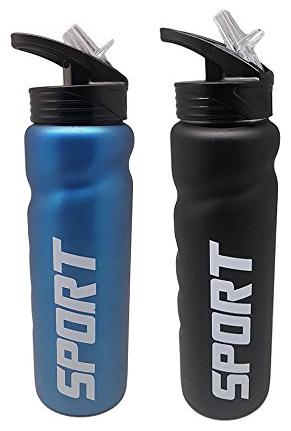 

Tuelip Stainless Steel Blue Black Water Bottle ( 750 ml Set of 2 )