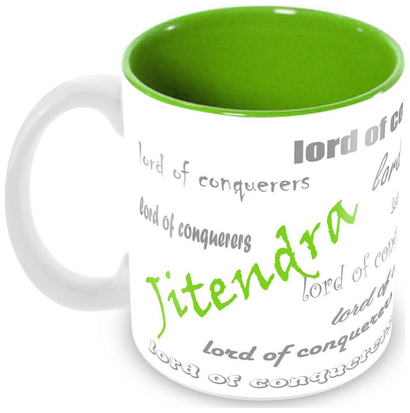 

Tuelip Stylish Customize Name Jitendra with Meaningful Ceramic Printed Mug Tea Coffee 350 ml