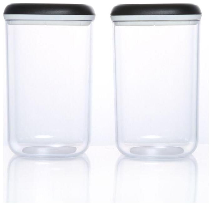 

Tupperware 1300 ml Transparent Plastic Container Set - Set of 2