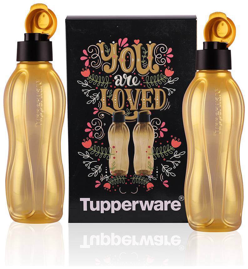 

Tupperware Aquasafe Water Bottle 750 ml Gold 2 pcs