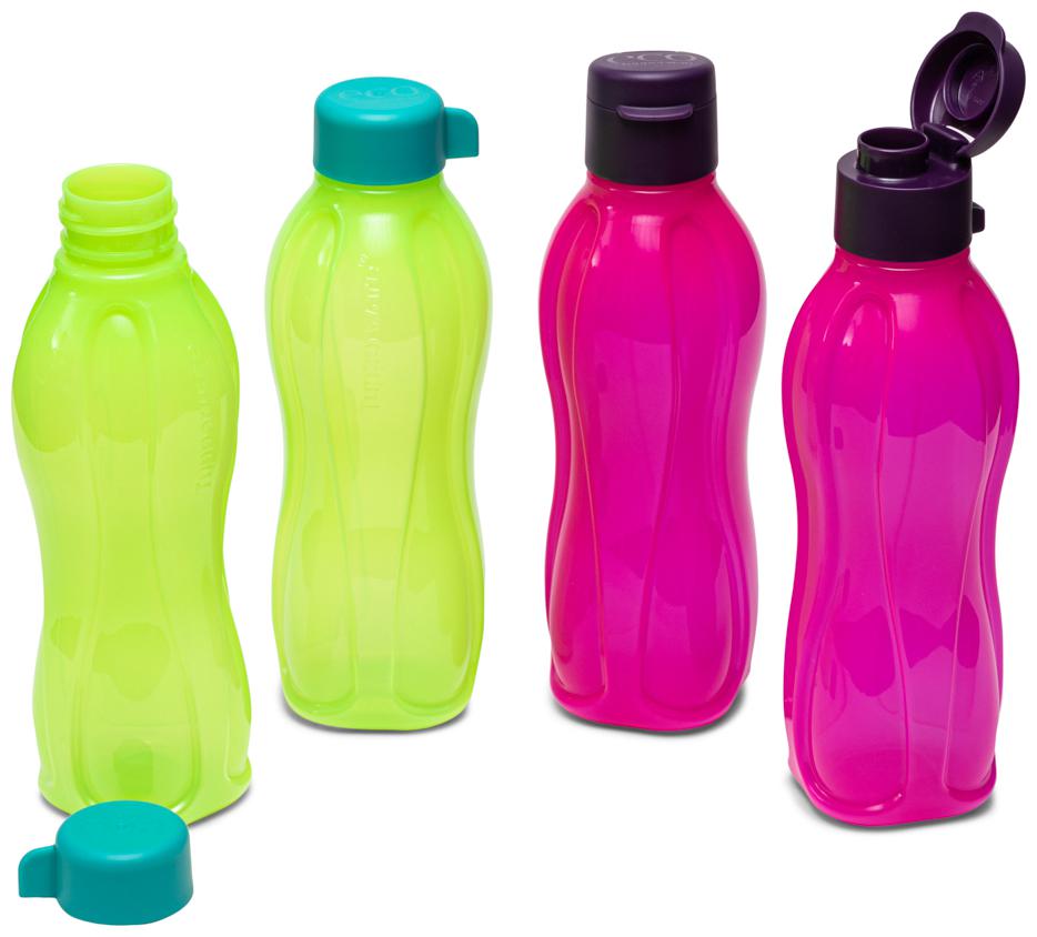 

Tupperware Aquasafe Plastic Fliptop and Normal Cap Water Bottle 500ml 4pcs