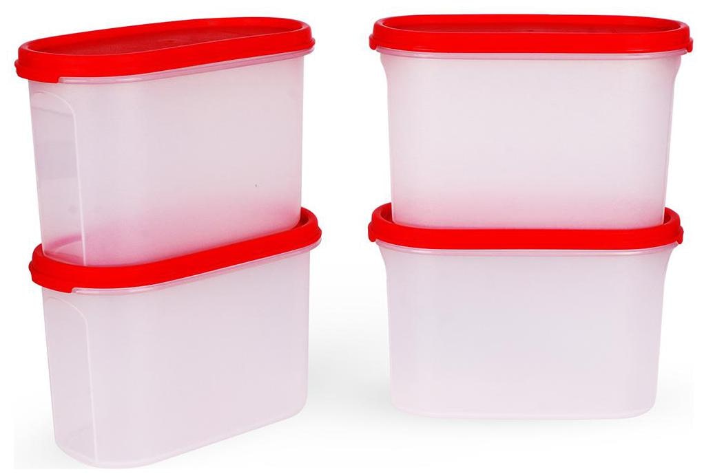 

Tupperware Dry Storage Containers MM Oval 2 1 1L 4pcs