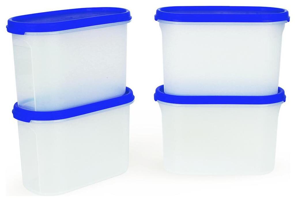 

Tupperware Dry Storage Containers MM Oval 2 1 1L 4pcs