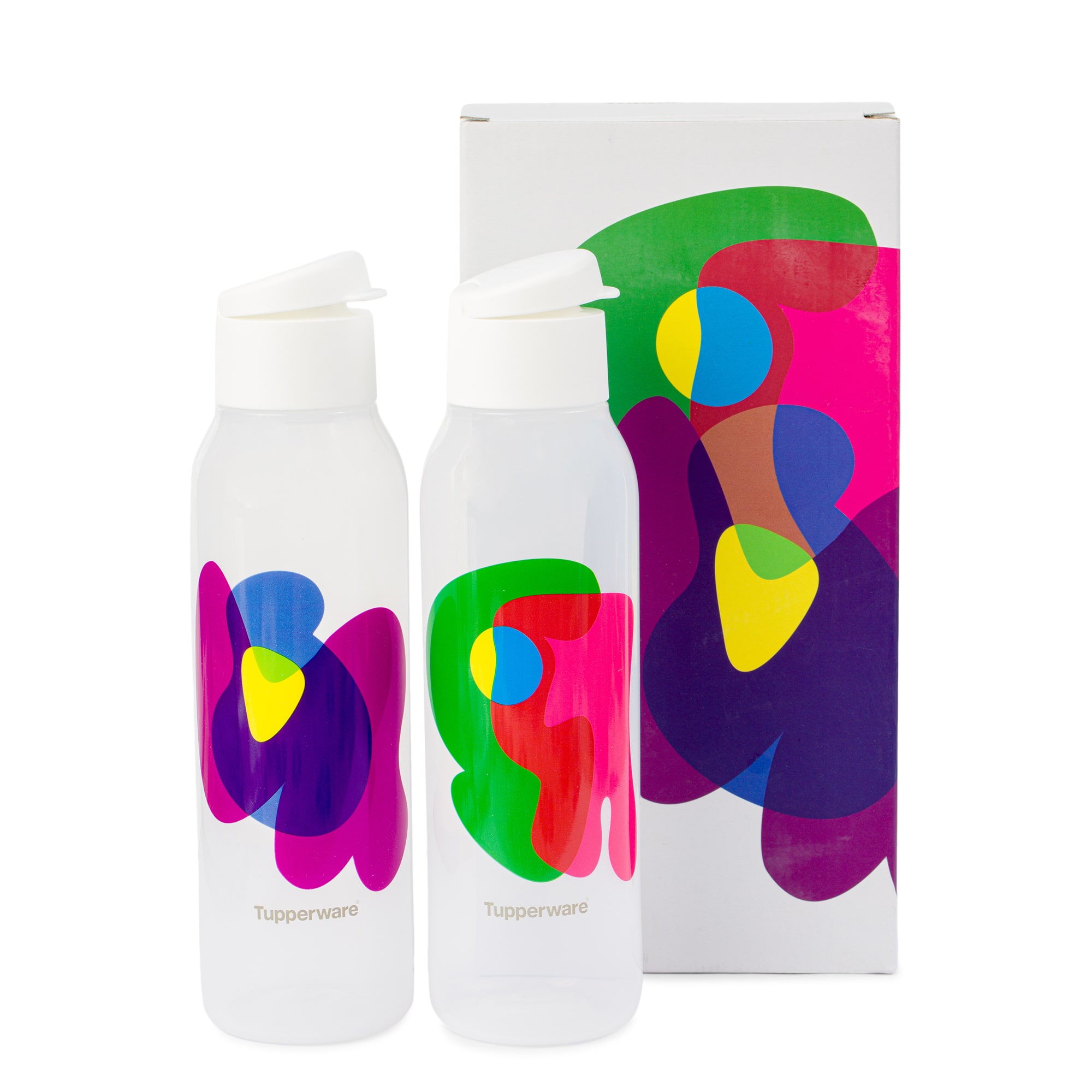 

Tupperware Round 750ml Fliptop Bottle Cool n Chic Bright n Chirpy 2 pcs