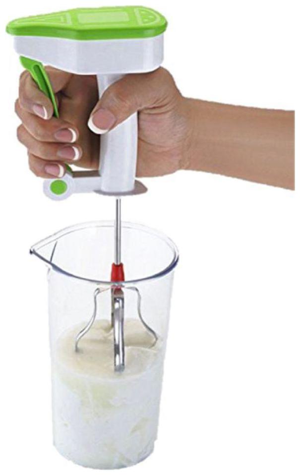 

Turbo Stainless Steel Power Free Hand Blender for Egg Cream Beater Milkshake Lassi Butter Milk Mixer Maker (Color may vary)