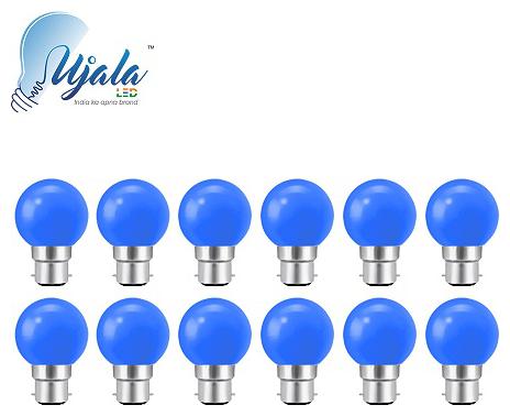 

Ujala Led 0 5W B22 Base (Aluminium) PC Diffuser 2Year Warranty (Pack of 12)(Blue)