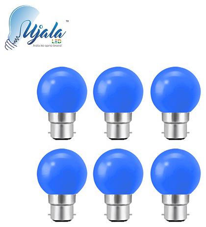 

Ujala Led 0 5W B22 Base (Aluminium) PC Diffuser 2Year Warranty (Pack of 6)(Blue)